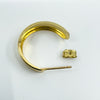 Vintage 9ct Gold Diamond Cut / Herringbone Hoop Earrings
