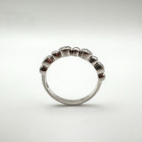 CZ Bubble Ring in Sterling Silver 925 Size P - Q Wedding Eternity Stacking