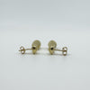 Chunky Vintage 9ct Gold Tear Drop Earrings 375 (Art Deco Style)