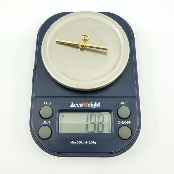 Vintage 9ct Gold T-Bar Pendant / Charm 375