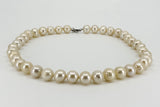 Sterling Silver Chunky White 11.7mm Baroque Freshwater Pearl 17.5" Necklace 925