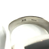 Chunky Sterling Silver Reversible Black Onyx & MOP Guess Ring Size L - M 925