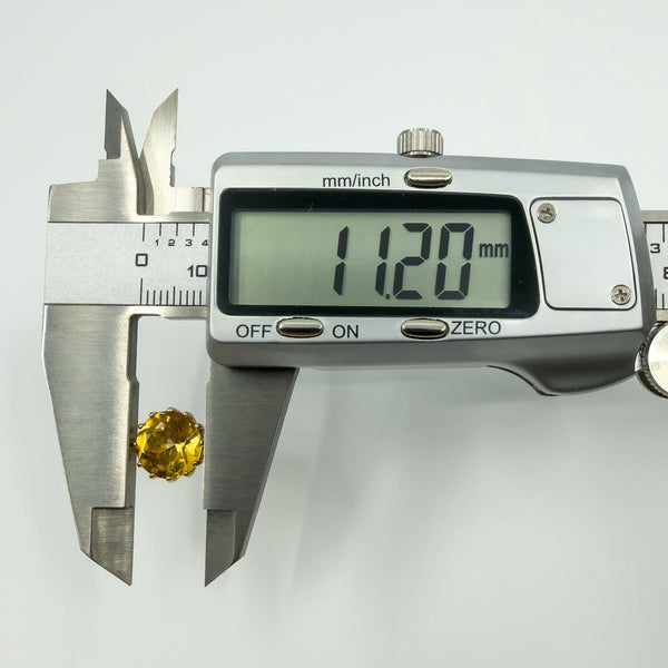 Vintage 9ct Gold 4.40ct Citrine Solitaire Cocktail Ring 375 Size K - L Birm 1992