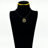 Vintage 9ct Rose Gold Engraved Pentagram / Pentacle Pendant 375 (Birm 1973)