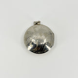 Vintage Sterling Silver Large Chunky Round Photo Locket 925 