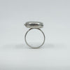 Vintage Sterling Silver Oval Engraved Secret Locket Ring 925 Size N 1/2