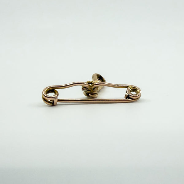 Antique 9ct Rose Gold Brooch & Dog Clip Connector Extender / Pendant / Charm 375