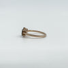 New Cognac Diamond Boat Ring Rose Gold Vermeil overlay in Sterling Silver