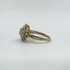 Vintage 9ct Gold Opal & Diamond Cluster Ring 375 Size U - V (Birmingham 2005)