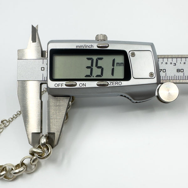 Sterling Silver Chunky Belcher Chain 7.5” Bracelet 925 Adjustable 16g