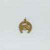 Vintage 9ct Gold Lucky Horseshoe & Horse Head Pendant / Charm