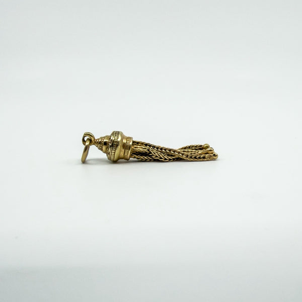 Vintage 9ct Gold Albertina Tassel Pendant / Charm 375