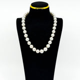 White Chunky 13mm Baroque Freshwater Pearl 20" Necklace & Magnetic Clasp