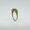 Vintage 9ct Yellow Gold 5x Stone 1.08ct Peridot Ring / Band 375 Size N 1989