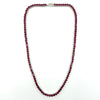 18.4" Sterling Silver 27ct Natural Ruby Tennis Necklace 925