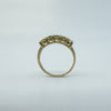 Vintage 9ct Yellow Gold 5x Stone 0.85ct Peridot Ring / Band 375 Size N Birm 2005