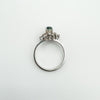 Vintage Sapphire & CZ Ring in Sterling Silver Size M 