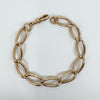 Antique Chunky 9ct Rose Gold Oval Links Bracelet 8" inch