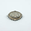 Antique Victorian Sterling Silver Aesthetic Roses Engraved Brooch 925