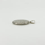 Vintage Sterling Silver Oval Foliate Engraved Locket 925