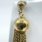 Vintage 9ct Gold Tassle Drop Earrings 375 (London 1977) Art Deco Style 