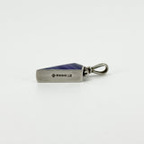 Chunky Vintage Double Sided Blue Agate & MOP Fob Pendant 925 by DSW