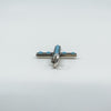 Vintage Sterling Silver Turquoise Christian Cross Pendant & 18” Chain 925