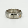 Chunky Vintage Sterling Silver & Rose Gold Engraved Floral Bangle 925 Birm 1959
