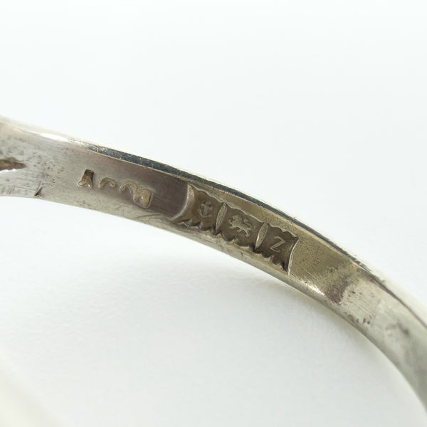 Large Vintage Sterling Silver Engraved Secret Locket Ring 925 Size L (Birm 1974)