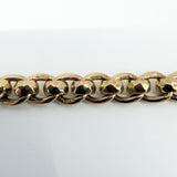 Vintage 9ct Rose Gold Roller Ball Faceted 7.5” Bracelet 375