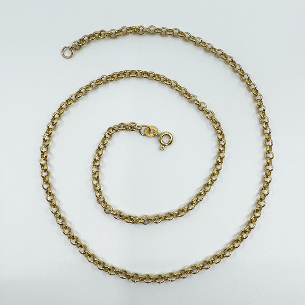 Vintage 9ct Gold 16” Rolo Chain / Necklace 375 ( 1987 )