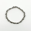 Sterling Silver Natural Sapphire & Diamond Tennis 7.5" Bracelet 925