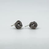 Sterling Silver Lovers Knot Drop Earrings on Shepherd Hooks 925