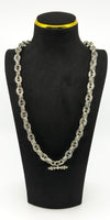 Vintage Sterling Silver Chunky Fancy Link Engraved 25” Chain & T-Bar 925 135g