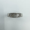18ct White Gold 0.50ct Princess Cut Diamond Band / Ring 750 Size P