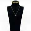18ct Gold Ruby Sapphire & Diamond Double Sweetheart Bow Pendant & Necklace 750