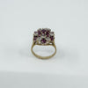 Vintage 9ct Gold 0.81ct Ruby & Diamond Cluster Cocktail Ring 375 Size K