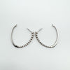 10ct White Gold Large Diamond Hoop Earrings
