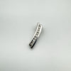 9ct White Gold 0.10ct Diamond Bar Drop Pendant & 16” Snake Chain 