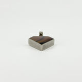 Large Chunky Vintage Brown Banded Agate Fob Pendant 925 by David Scott Walker