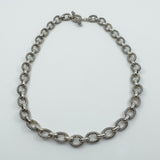Vintage Sterling Silver Chunky 18.5” Fancy Link Chain & T-Bar Toggle 925 50g