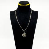 Large Vintage Sterling Silver St. Christopher Pendant & 18" Curb Chain 925