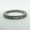 Antique Platinum Old Cut Diamond Full Eternity Band / Ring Size L - M