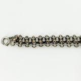 Antique Victorian Sterling Silver & Rose Gold Book Chain & Charm Bracelet 925