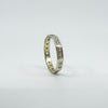Vintage 9ct White Gold Paste Full Eternity Band / Ring Size M 