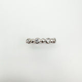 CZ Bubble Ring in Sterling Silver 925 Size P - Q Wedding Eternity Stacking