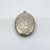 Large Sterling Silver Vintage Oval Foliage Engraved Photo Locket 925 Birm 1996 