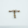 Antique 9ct Rose Gold Brooch & Dog Clip Connector Extender / Pendant / Charm 375