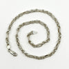 Vintage Sterling Silver Belcher & Engraved Fancy Link 18" Chain / Necklace 925