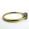 Vintage 18ct Gold 0.30ct Diamond Trilogy Ring 750 Size Q